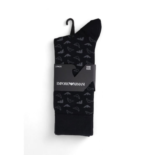 Emporio Armani Underwear Чорний бавовняний носок