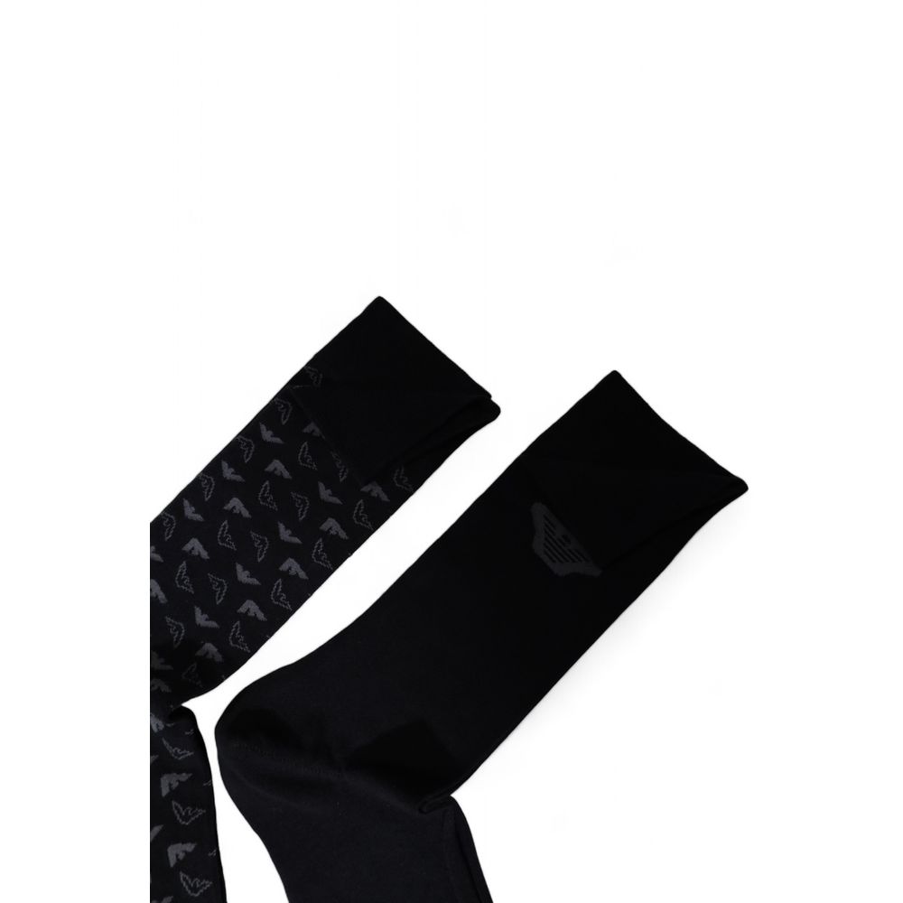 Emporio Armani Underwear Чорний бавовняний носок