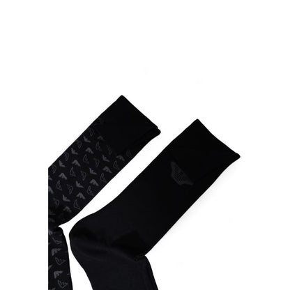 Emporio Armani Underwear Чорний бавовняний носок