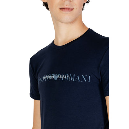 Блакитна бавовняна футболка Emporio Armani Underwear
