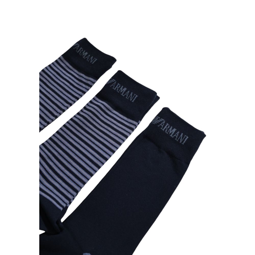 Emporio Armani Underwear синій бавовняний носок