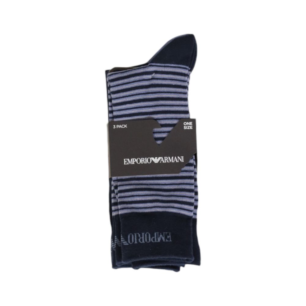 Emporio Armani Underwear синій бавовняний носок