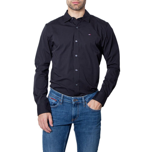 Чорна бавовняна сорочка Tommy Hilfiger Jeans