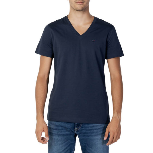 Синя бавовняна футболка Tommy Hilfiger Jeans