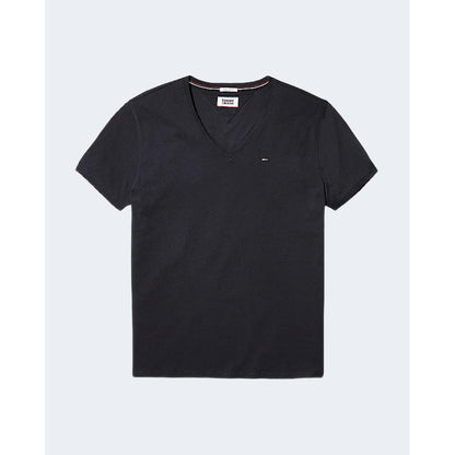 Чорна бавовняна футболка Tommy Hilfiger Jeans