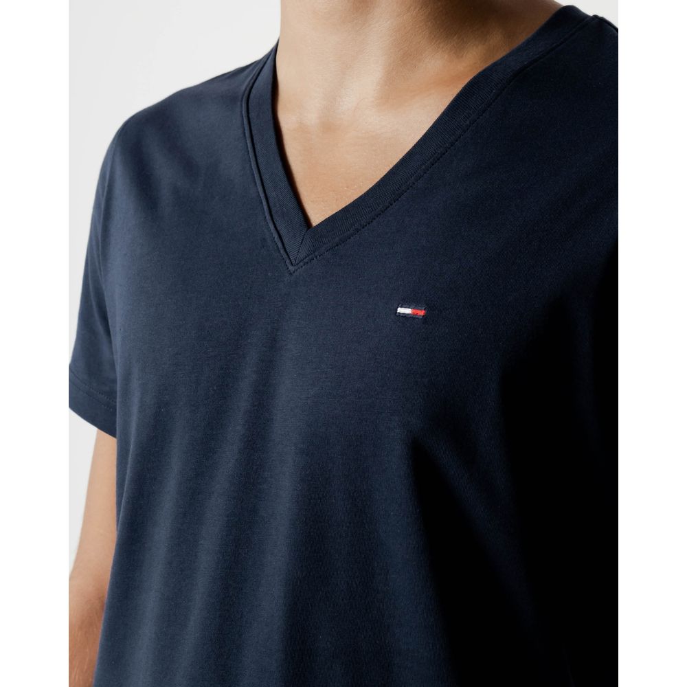 Синя бавовняна футболка Tommy Hilfiger Jeans