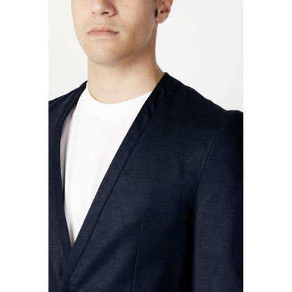 Синій лляний блейзер Antony Morato
