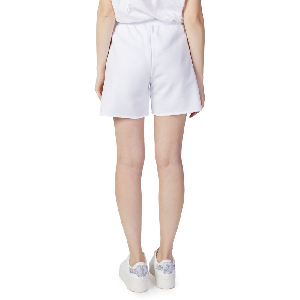 Blauer White Cotton Jeans Shorts