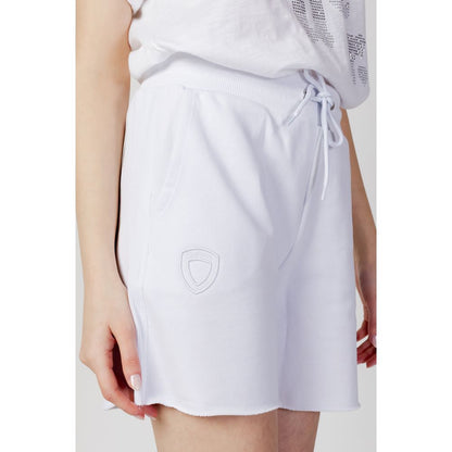 Blauer White Cotton Jeans Shorts