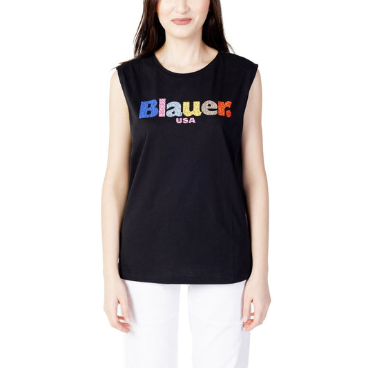 Чорні бавовняні топи та футболка Blauer