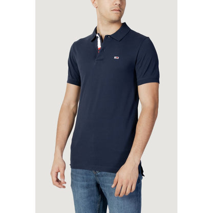 Синя бавовняна сорочка-поло Tommy Hilfiger Jeans