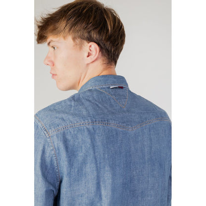 Синя бавовняна сорочка Tommy Hilfiger Jeans
