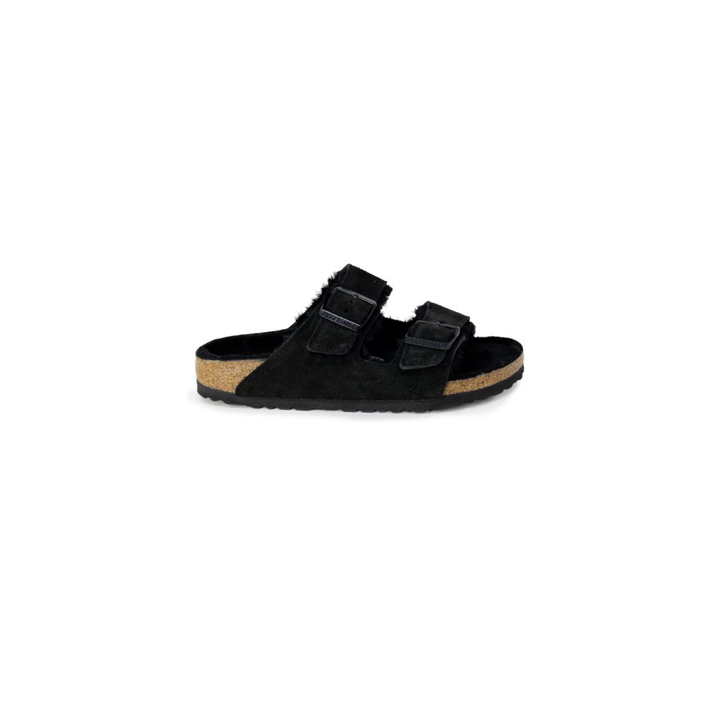 Чорні замшеві босоніжки Birkenstock