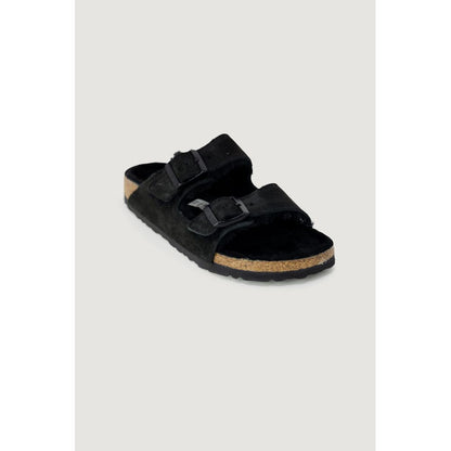 Чорні замшеві босоніжки Birkenstock