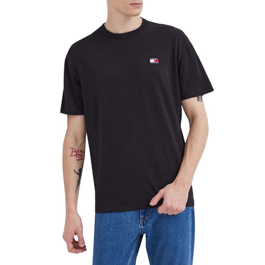 Чорна футболка з органічної бавовни Tommy Hilfiger Jeans
