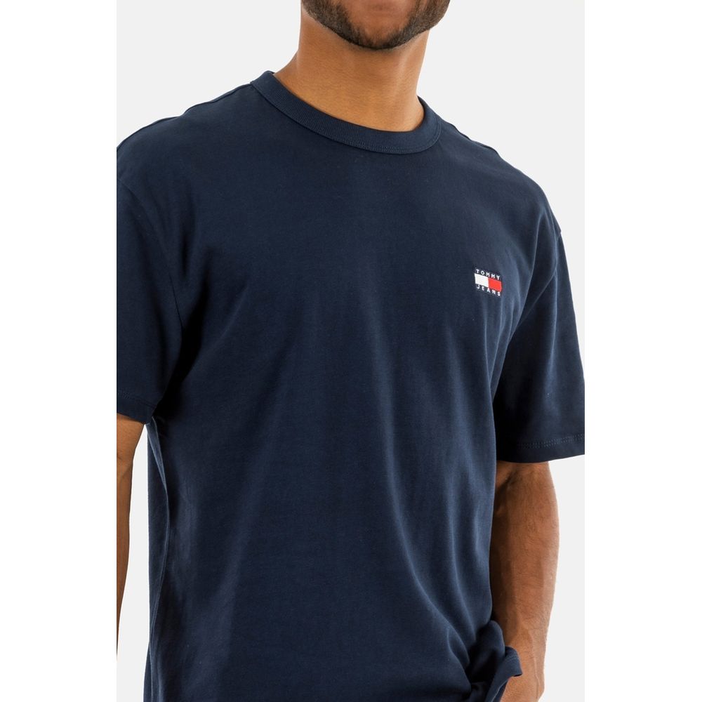 Синя футболка Tommy Hilfiger Jeans з органічної бавовни