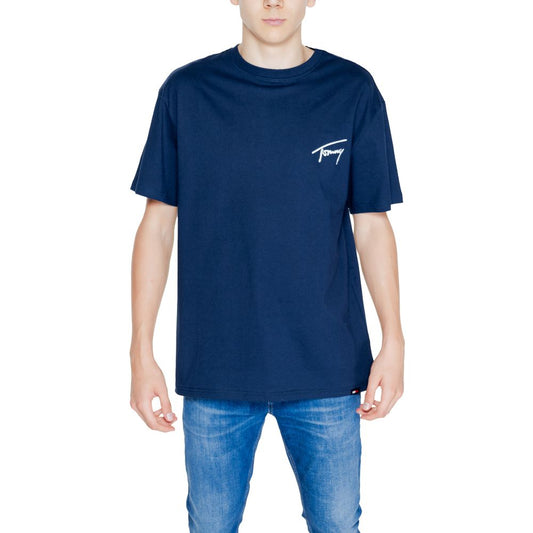 Синя бавовняна футболка Tommy Hilfiger Jeans