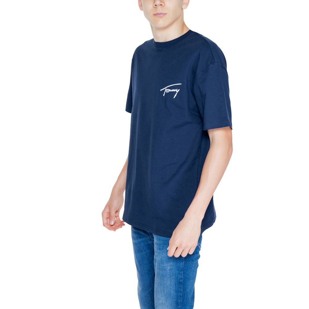 Синя бавовняна футболка Tommy Hilfiger Jeans