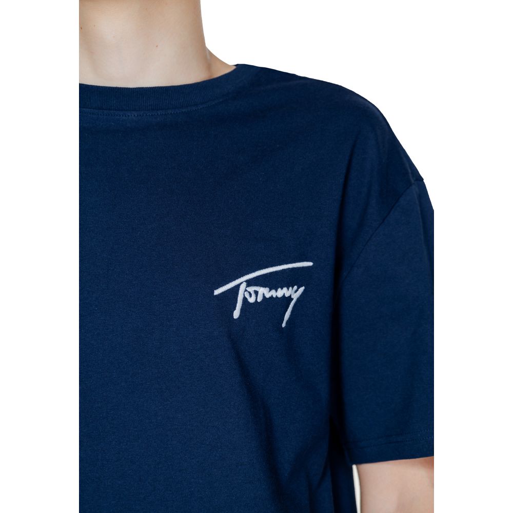 Синя бавовняна футболка Tommy Hilfiger Jeans