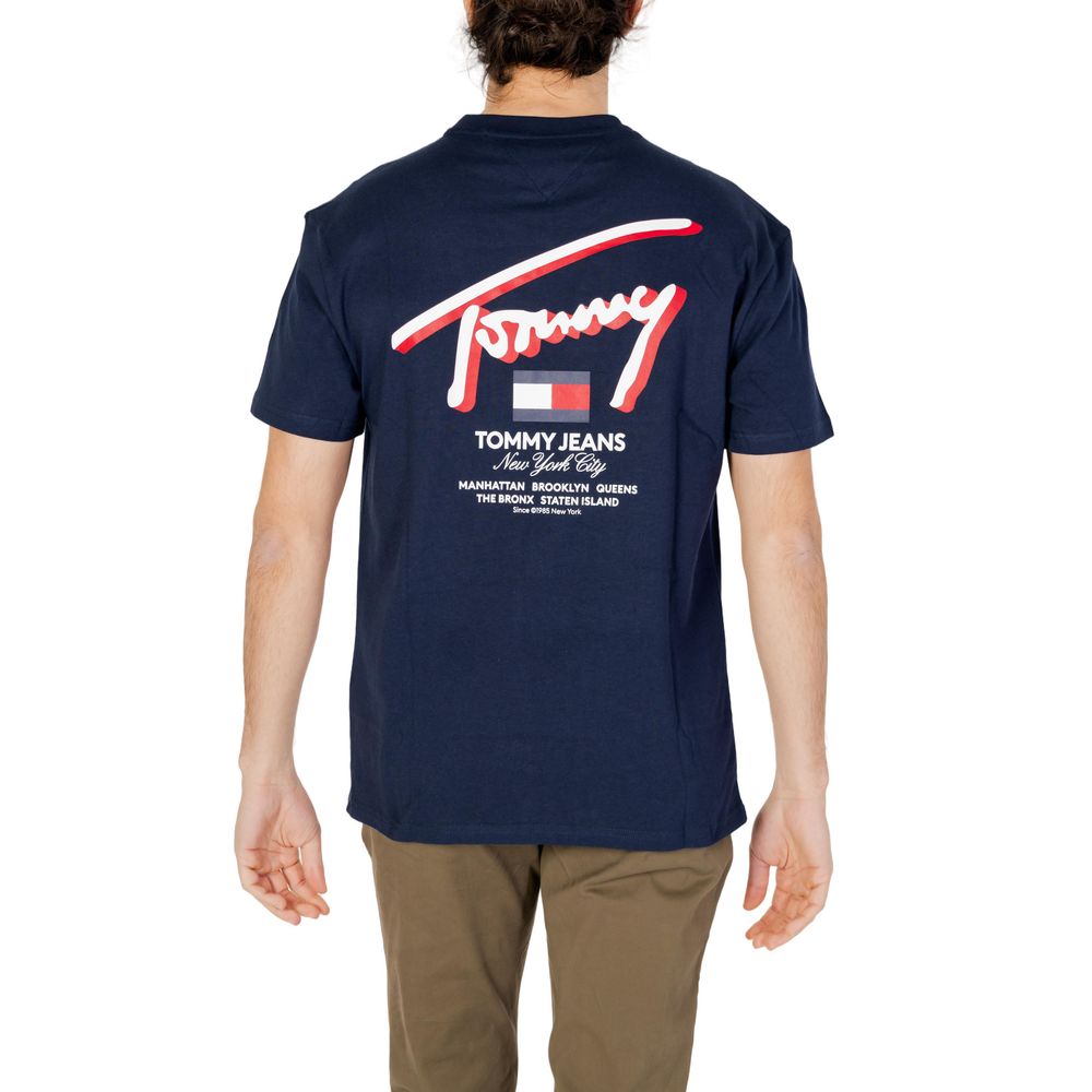 Синя бавовняна футболка Tommy Hilfiger Jeans