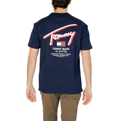Синя бавовняна футболка Tommy Hilfiger Jeans