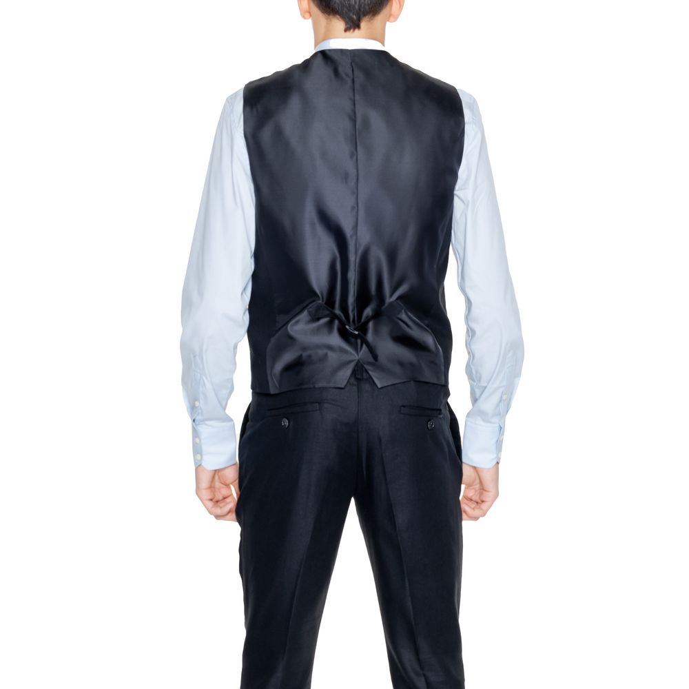 Чорний лляний жилет Antony Morato