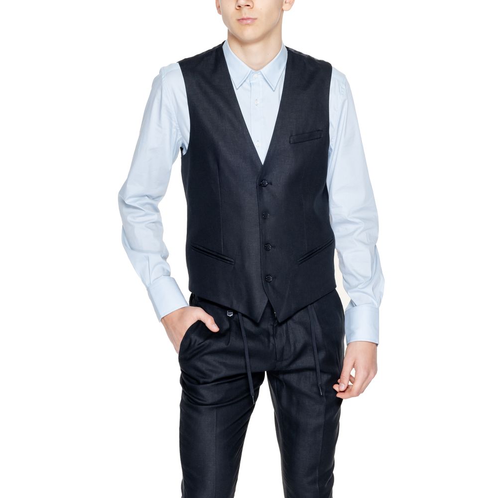 Чорний лляний жилет Antony Morato