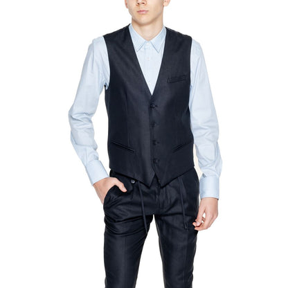 Чорний лляний жилет Antony Morato