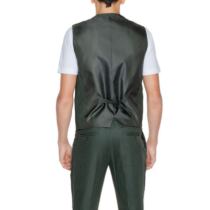 Зелений лляний жилет Antony Morato