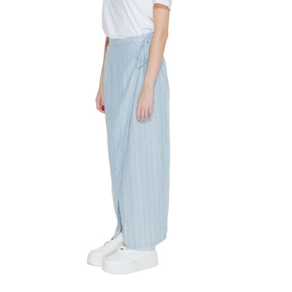 Світло-блакитна лляна спідниця Vero Moda