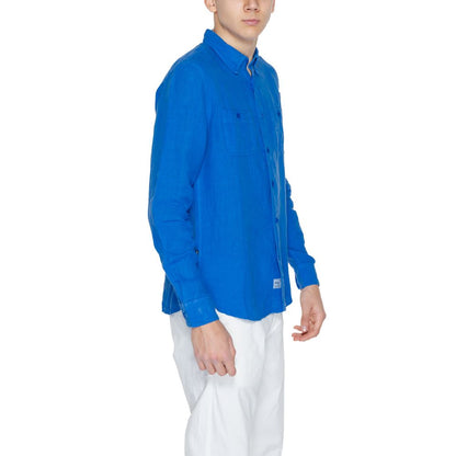 Синя лляна сорочка Blauer