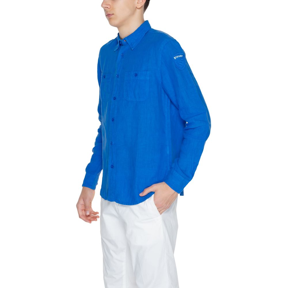 Синя лляна сорочка Blauer