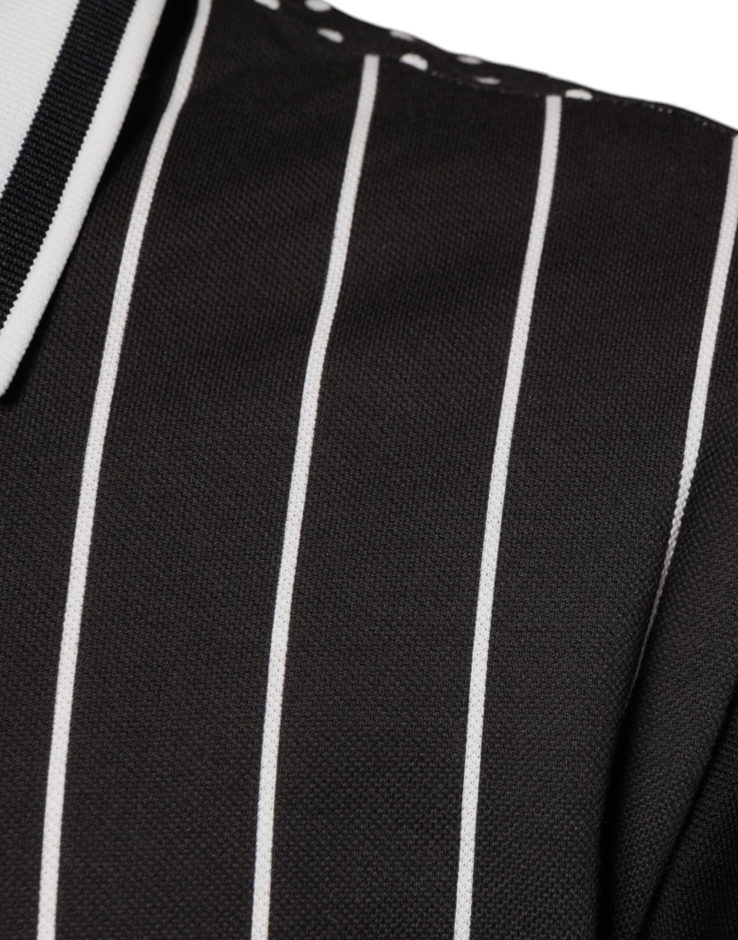 Футболка поло Dolce &amp; Gabbana Black White Stripes з коміром