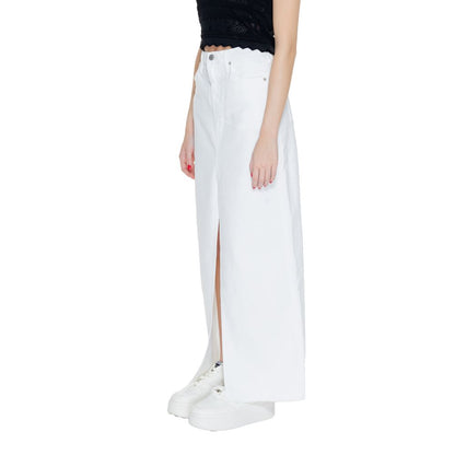 Біла бавовняна спідниця Rigenerato Tommy Hilfiger Jeans
