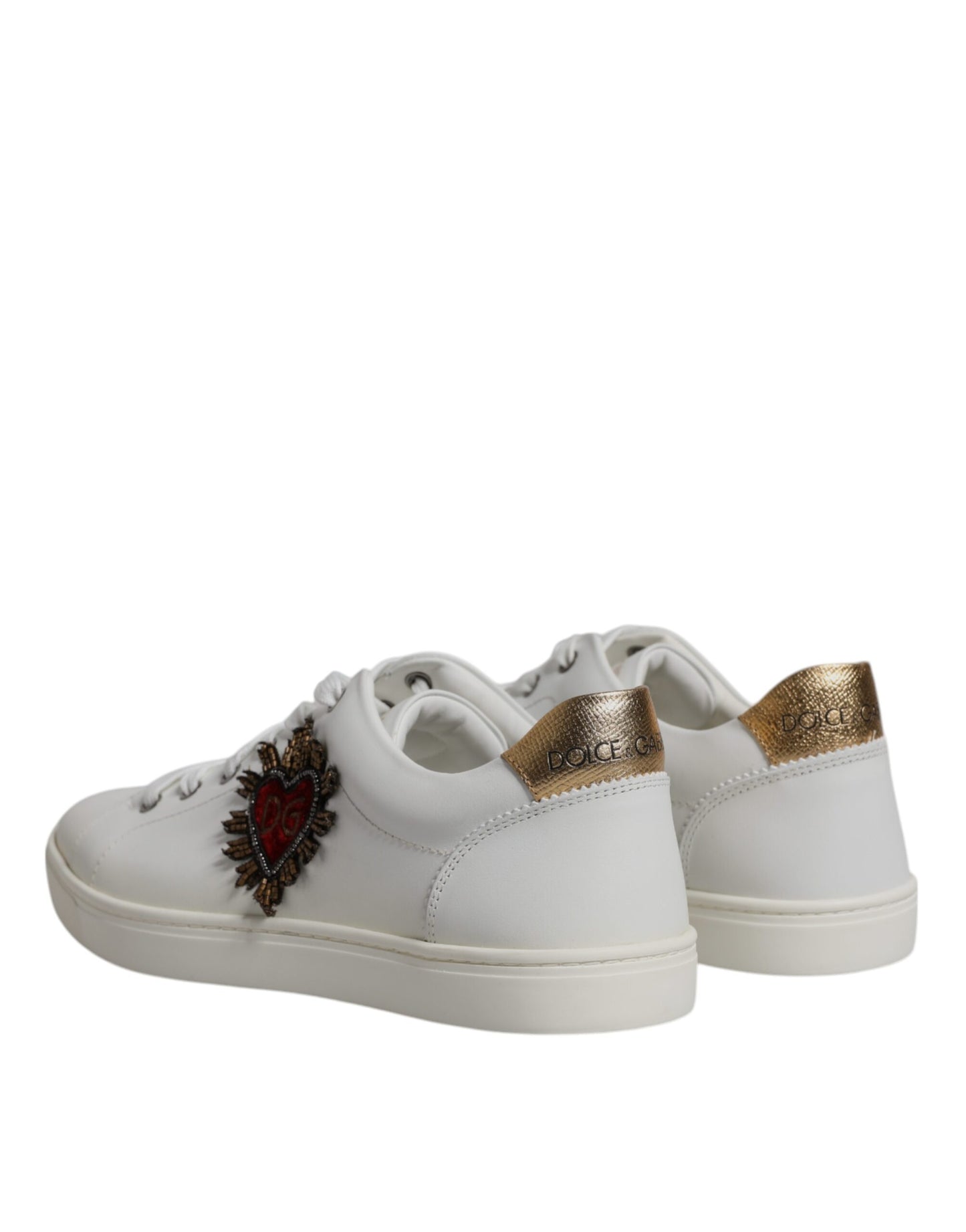 Dolce &amp; Gabbana Білі лондонські низькі кросівки з серцем