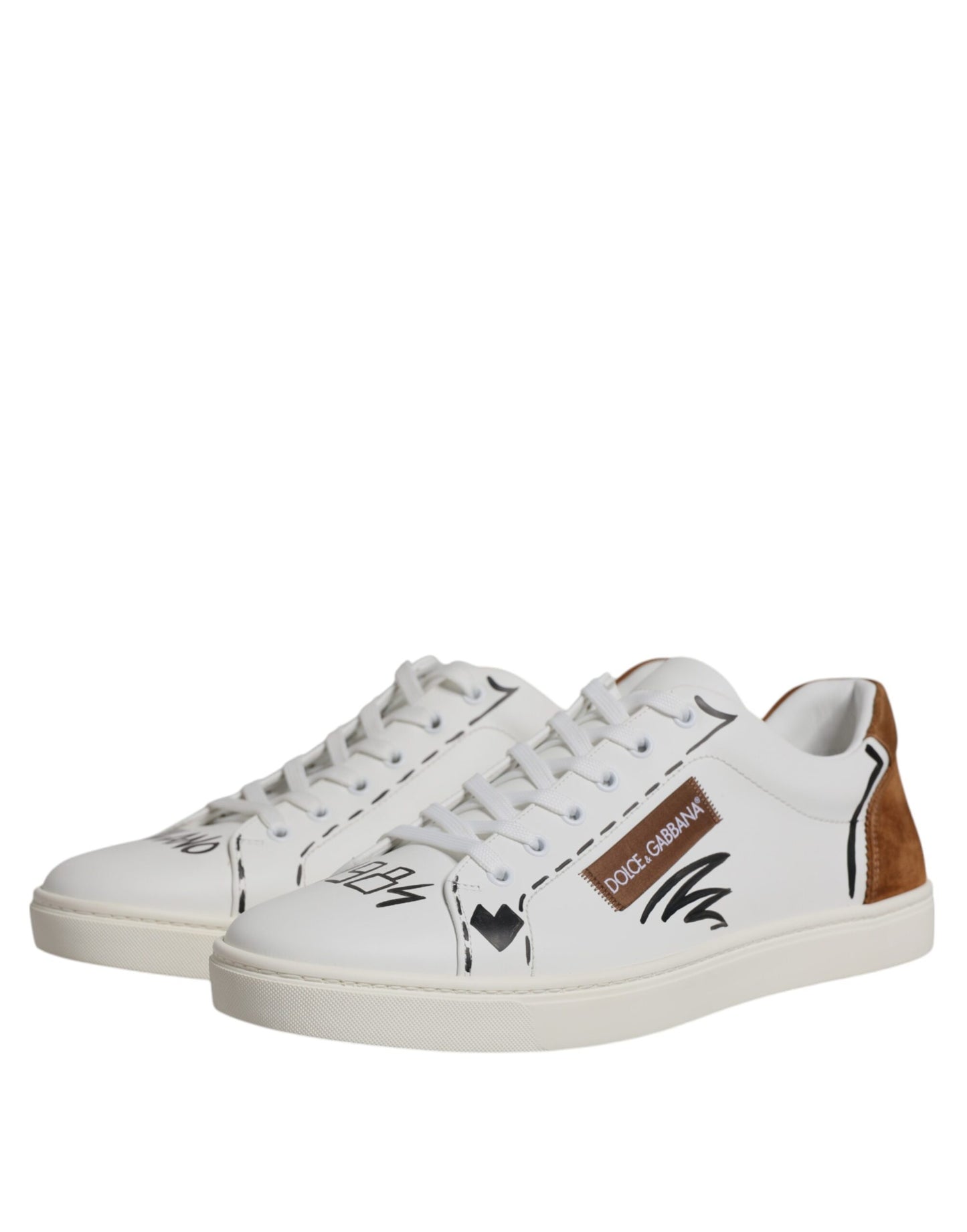 Чоловічі кросівки Dolce &amp; Gabbana White Brown London Low Top
