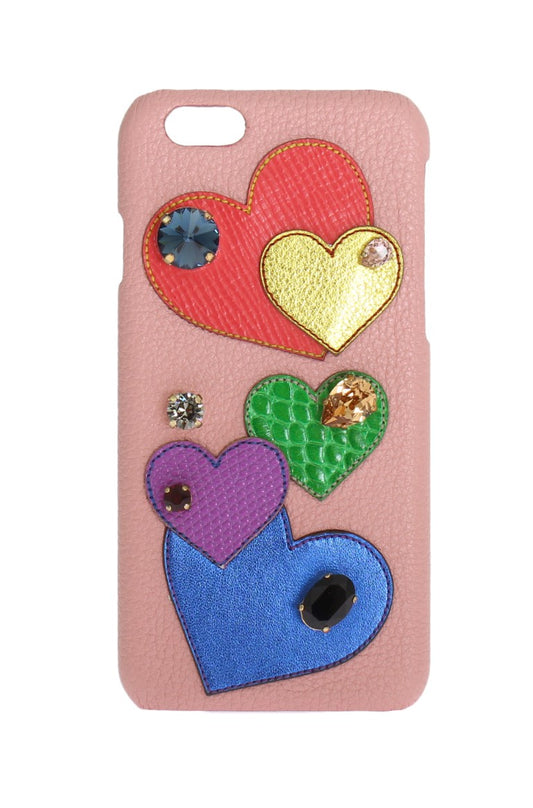 Рожевий шкіряний кришталевий чохол Dolce &amp; Gabbana Chic для iPhone