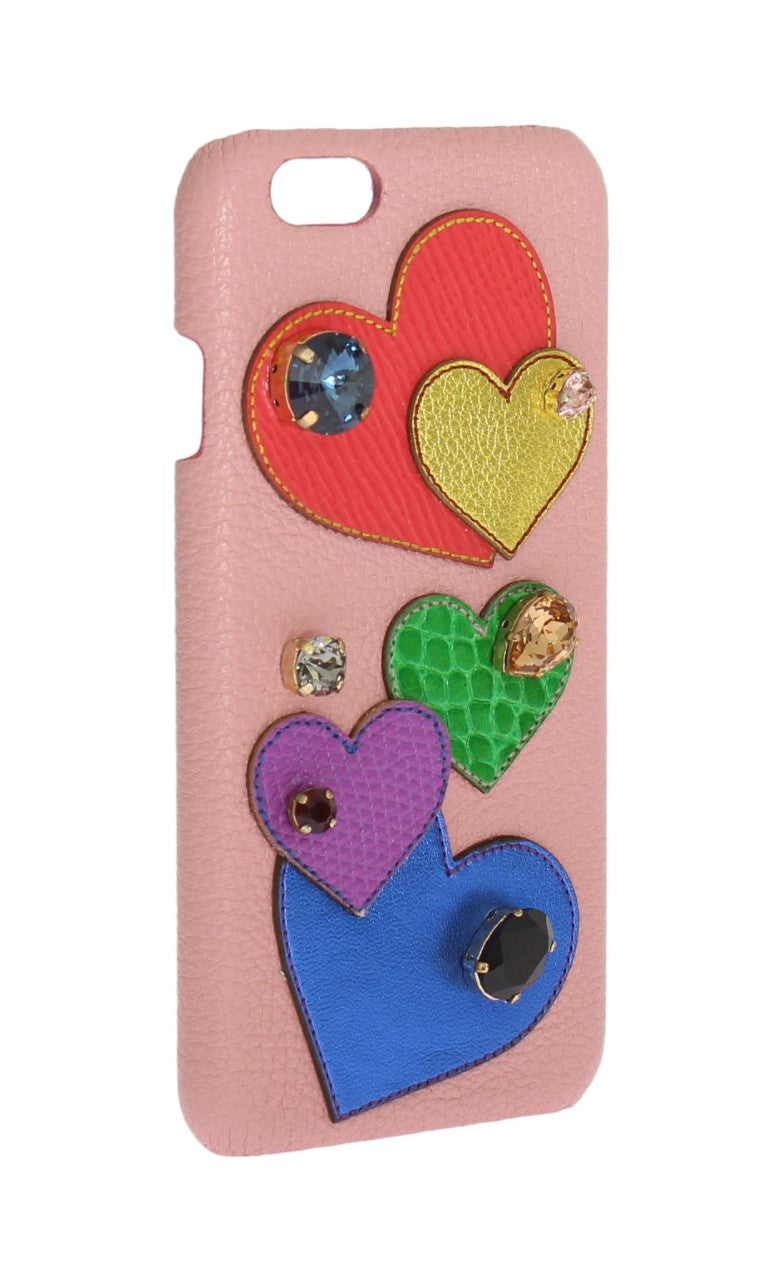 Рожевий шкіряний кришталевий чохол Dolce &amp; Gabbana Chic для iPhone