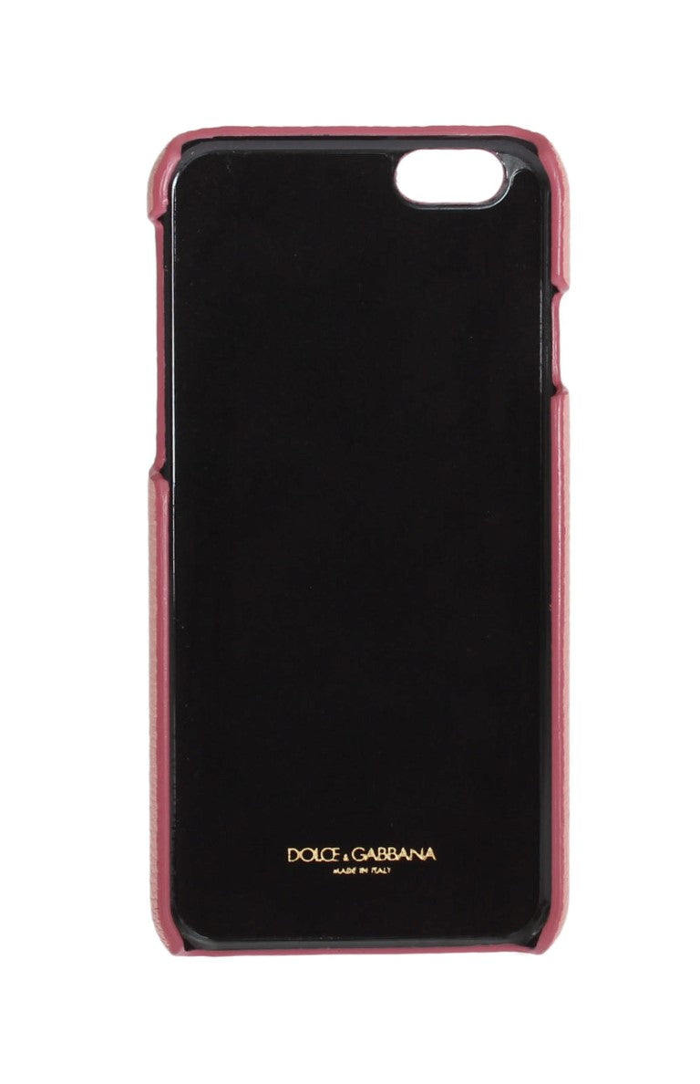 Рожевий шкіряний кришталевий чохол Dolce &amp; Gabbana Chic для iPhone