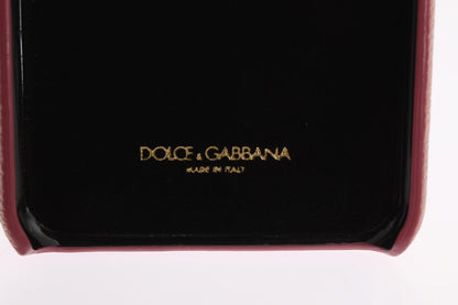 Рожевий шкіряний кришталевий чохол Dolce &amp; Gabbana Chic для iPhone