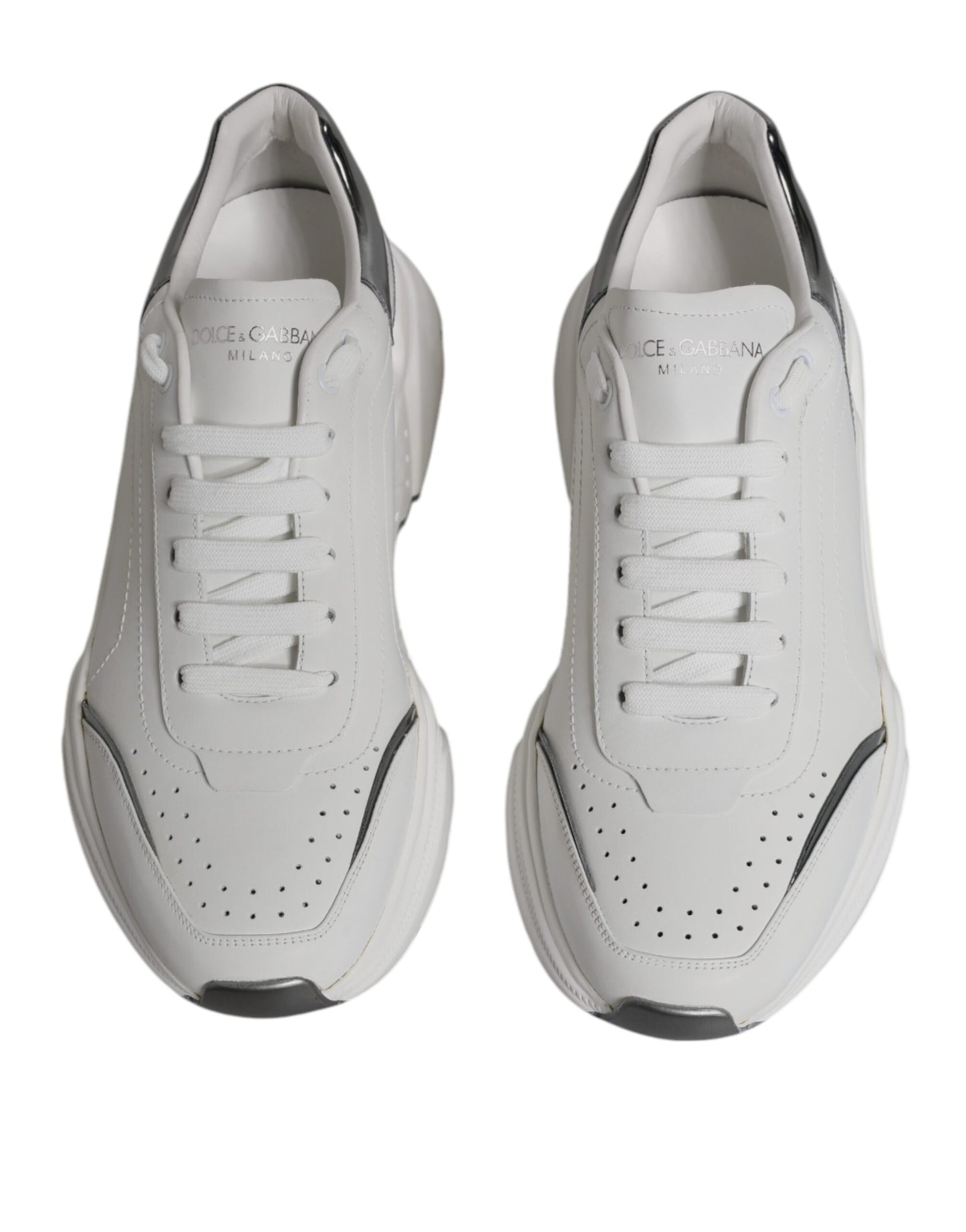 Шкіряні кросівки Dolce &amp; Gabbana White Silver DAYMASTER