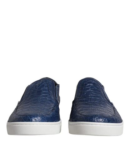 Чоловічі кросівки Dolce &amp; Gabbana Blue Croc Exotic Leather
