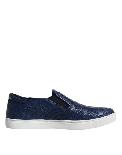 Чоловічі кросівки Dolce &amp; Gabbana Blue Croc Exotic Leather