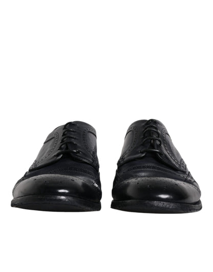 Сині шкіряні туфлі дербі Wingtip від Dolce &amp; Gabbana