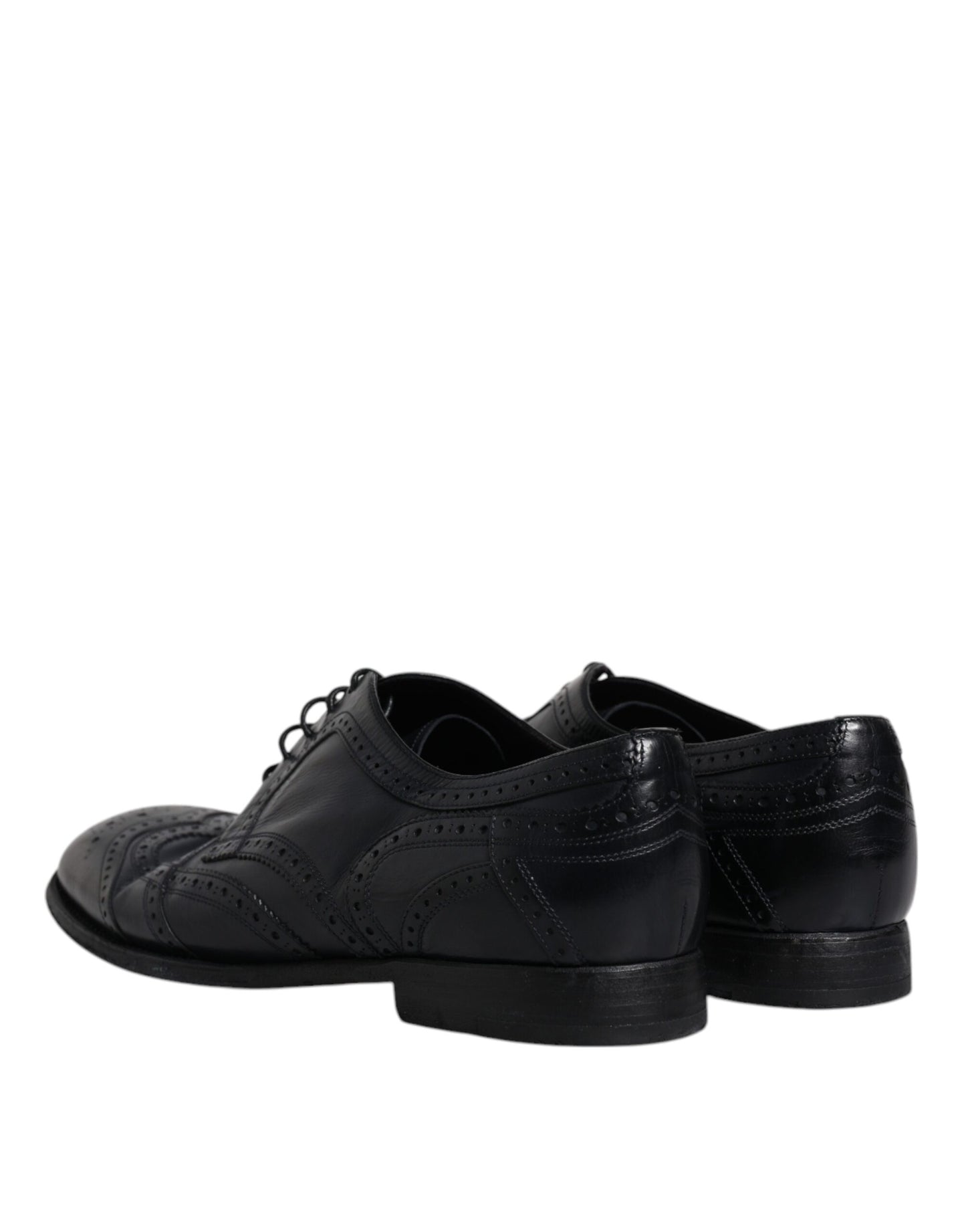 Сині шкіряні туфлі дербі Wingtip від Dolce &amp; Gabbana
