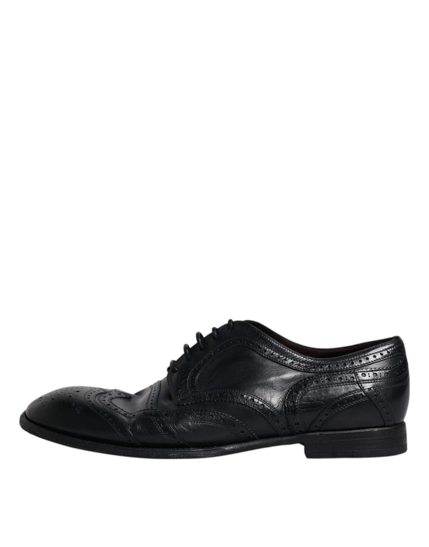 Сині шкіряні туфлі дербі Wingtip від Dolce &amp; Gabbana
