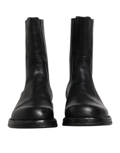 Dolce &amp; Gabbana Black Horse шкіряні черевики до середини гомілки
