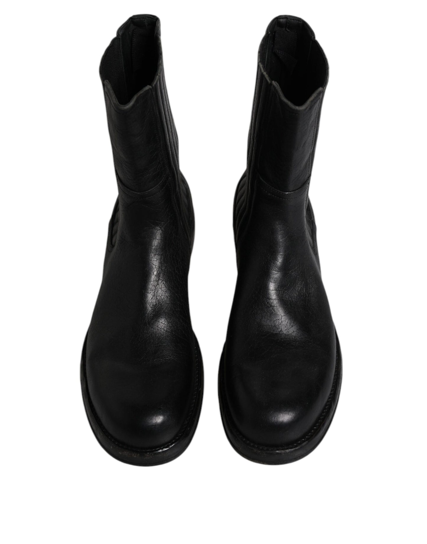 Dolce &amp; Gabbana Black Horse шкіряні черевики до середини гомілки