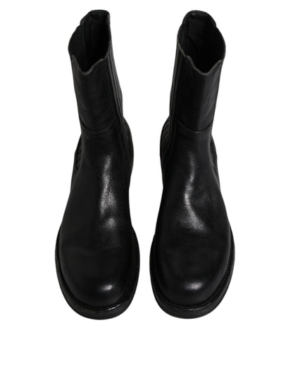 Dolce &amp; Gabbana Black Horse шкіряні черевики до середини гомілки