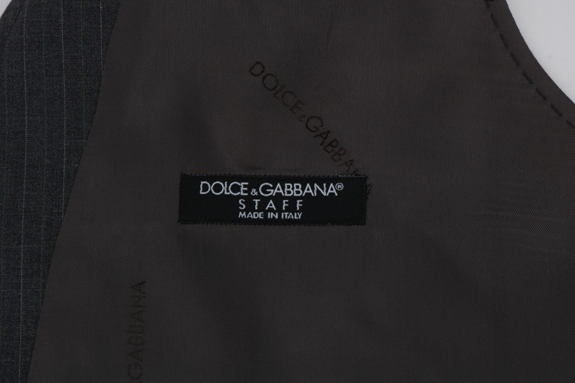 Елегантний смугастий сірий жилет Dolce &amp; Gabbana